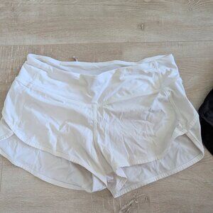 Lululemon speed up 2.5" shorts - priced for 2 pairs in white and black